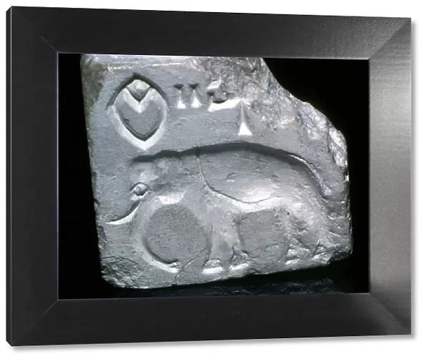 Steatite seal with Elephant, Indus Valley, Mohenjo-Daro, 2500 - 2000 BC