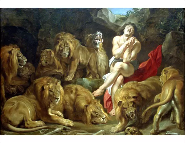 Daniel in the Lions Den, c1615. Artist: Peter Paul Rubens