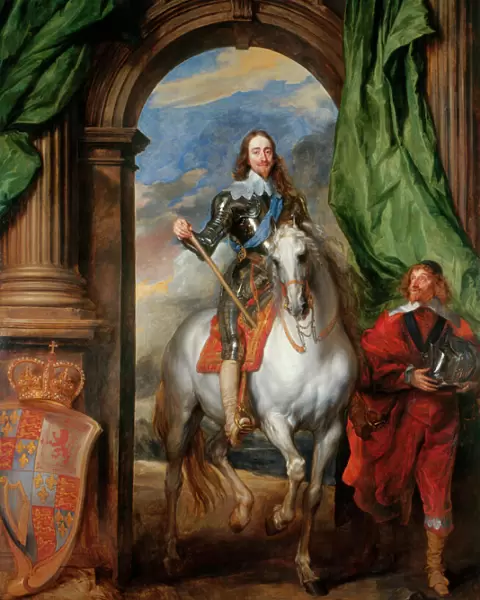 Equestrian portrait of Charles I, King of England (1600-1649) with M. de St Antoine, 1633. Artist: Dyck, Sir Anthonis, van (1599-1641)