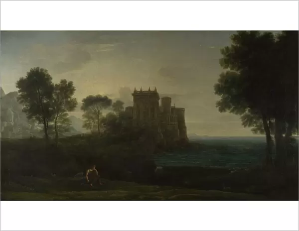 Landscape with Psyche outside the Palace of Cupid (The Enchanted Castle), 1664. Artist: Lorrain, Claude (1600-1682)
