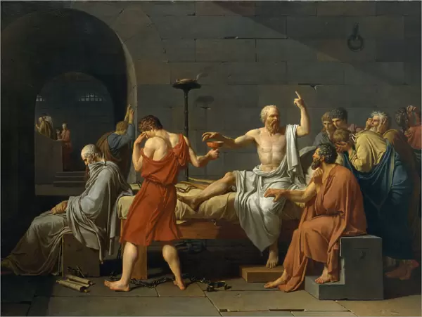 The Death of Socrates, 1787. Artist: David, Jacques Louis (1748-1825)
