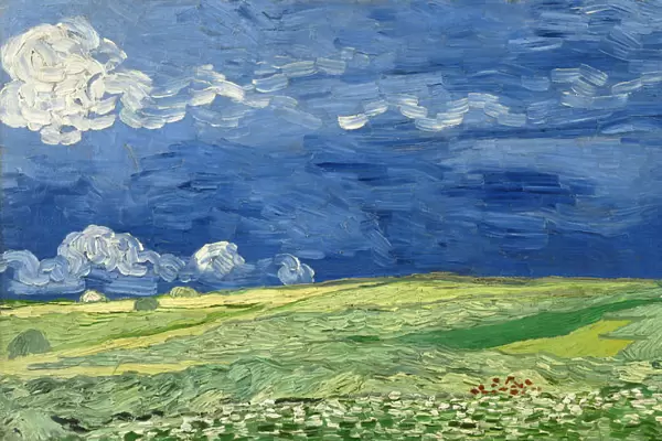 Wheatfield under thunderclouds, 1890. Artist: Gogh, Vincent, van (1853-1890)