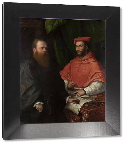 Cardinal Ippolito de Medici and Monsignor Mario Bracci, after 1532. Artist: Girolamo da Carpi (1501-1556)
