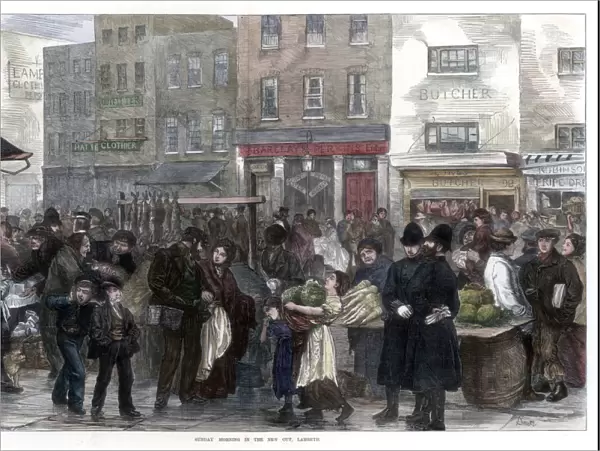 Sunday Morning in the New Cut, Lambeth, 1872. Artist: Smith