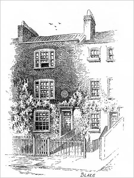 William Blakes house, 23 Hercules Road, London, 1912. Artist: Frederick Adcock