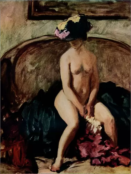 Seated Nude: The Black Hat, c1900. Artist: Philip Wilson Steer