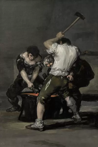 The Forge, c. 1815. Artist: Goya, Francisco, de (1746-1828)