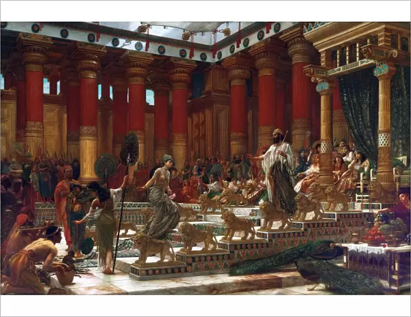The visit of the Queen of Sheba to King Solomon, 1890. Artist: Poynter, Edward John (1836-1919)