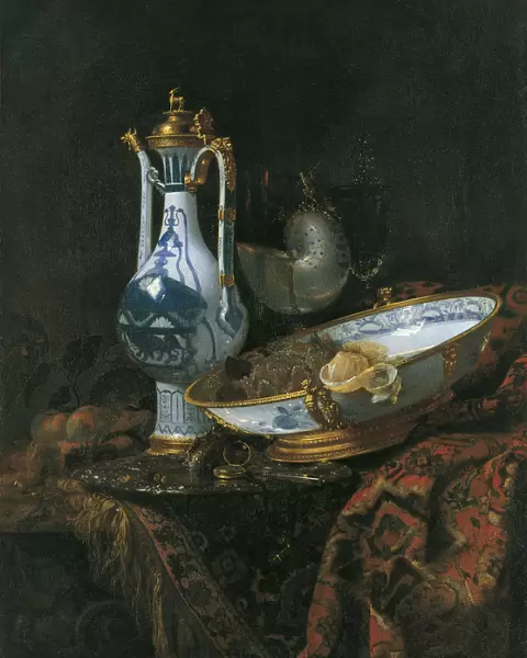 Still life with Nautilus Cup. Artist: Kalf, Willem (1619-1693)
