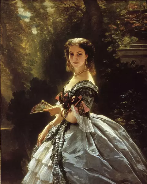 Portrait of Countess Elizabeth Esperovna Trubetskaya, nee Belosselskaya-Belozerskaya (1834-1907), 18 Artist: Winterhalter, Franz Xavier (1805-1873)