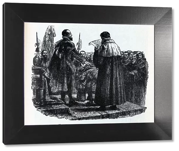 Hugh Capet takes the Sovereigns Oath, 1882. Artist: Anonymous
