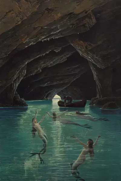 Fisherman and Mermaids in the blue Grotto on Capri