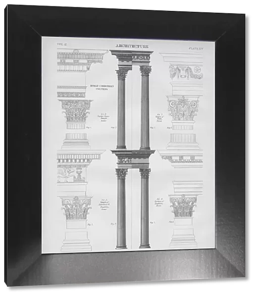 Roman Corinthian columns, 1889. Creator: W & AK Johnston