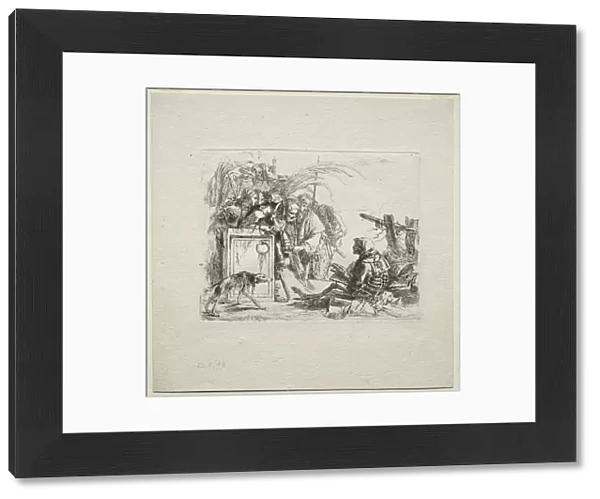 Various Caprices: Death Giving Audience, 1785. Creator: Giovanni Battista Tiepolo (Italian
