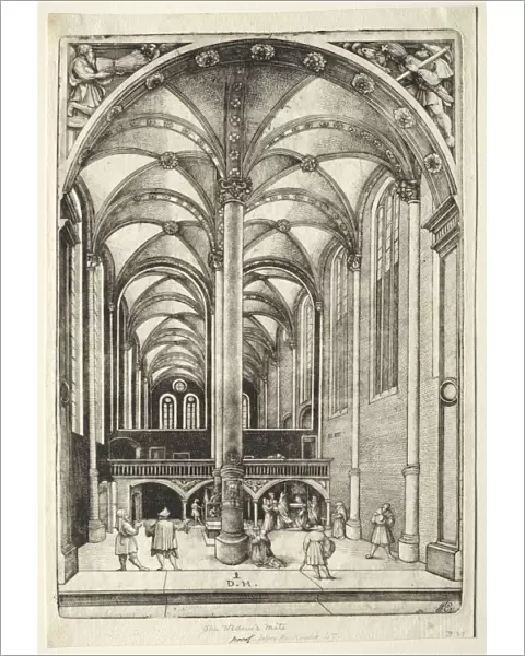 View in the interior of St. Catherines chruch at Augsburg. Creator: Daniel I Hopfer (German, c
