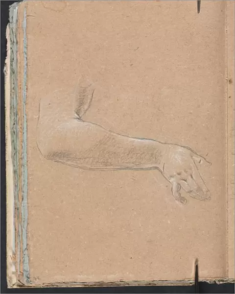 Verona Sketchbook: Female right arm and hand (page 44), 1760. Creator: Francesco Lorenzi (Italian