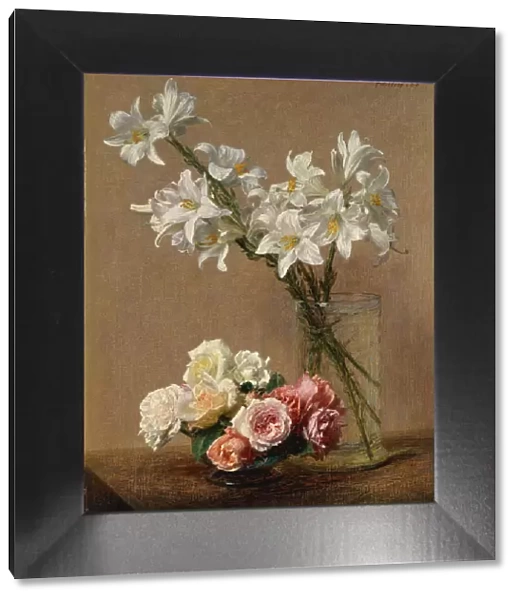 Roses and Lilies, 1888. Creator: Henri Fantin-Latour