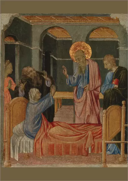 Saint John the Evangelist Raises Drusiana, ca. 1460. Creator: Giovanni di Paolo