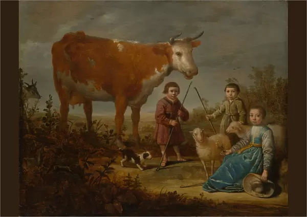 Children and a Cow, 1635-39. Creator: Aelbert Cuyp
