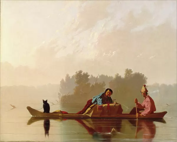 Fur Traders Descending the Missouri, 1845. Creator: George Caleb Bingham
