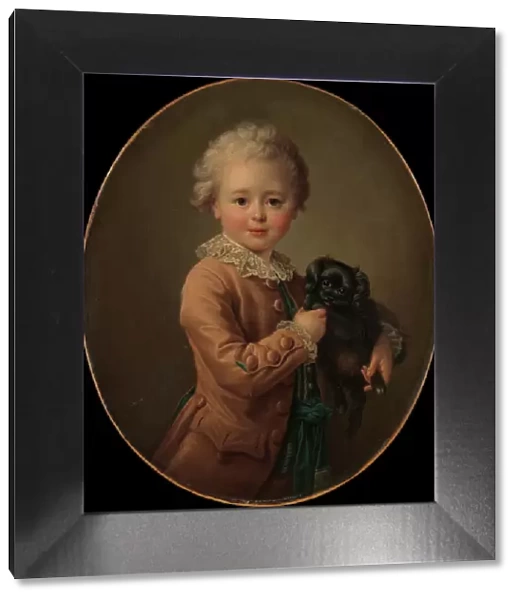 Boy with a Black Spaniel. Creator: Francois Hubert Drouais