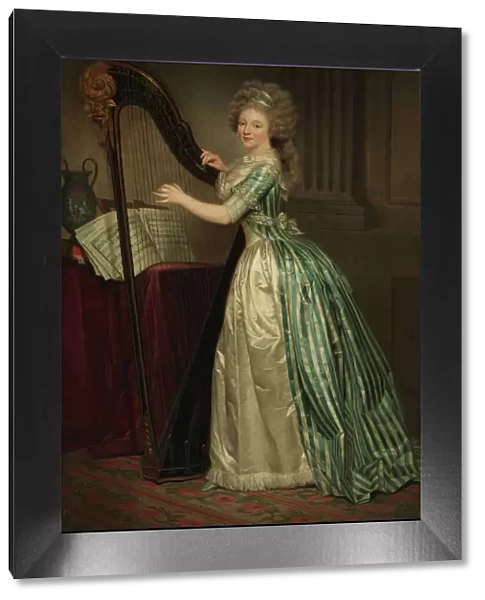 Self-Portrait with a Harp, 1791. Creator: Rose Adelaide Ducreux