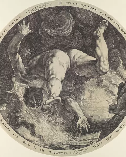 Ixion, from The Four Disgracers, 1588. 1588. Creator: Hendrik Goltzius
