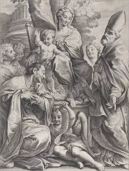 Virgin and Child with Saint Liborius and Carlo Borromeo, 1693-95. 1693-95