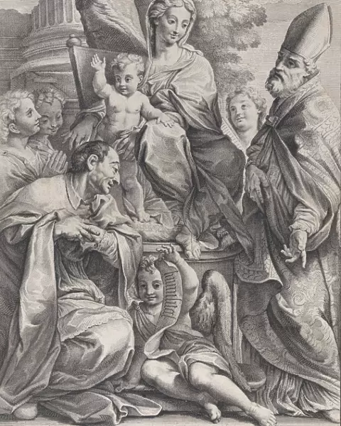 Virgin and Child with Saint Liborius and Carlo Borromeo, 1693-95. 1693-95