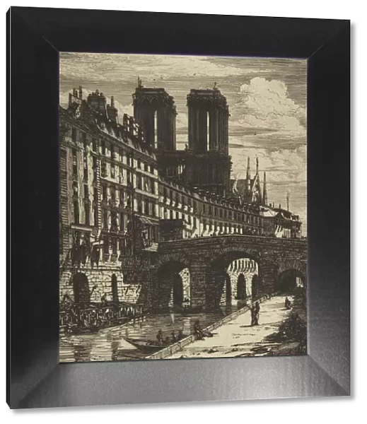 The Petit Pont, Paris, 1850 and later. Creator: Charles Meryon
