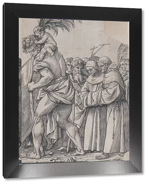 Section H: Saint Christopher carrying the Christ Child, from The Triumph of Christ, 1836