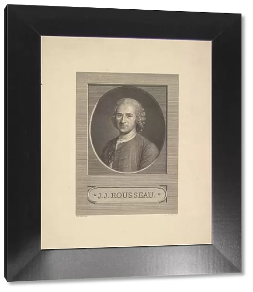 Portrait of Jean-Jacques Rousseau, 1777. Creator: Augustin de Saint-Aubin
