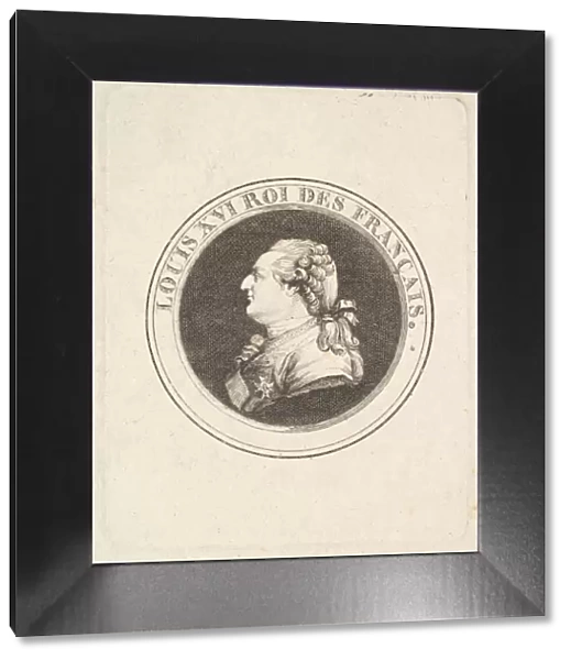 Print of a Portrait Medal of Louis XVI, possibly 1789-90
