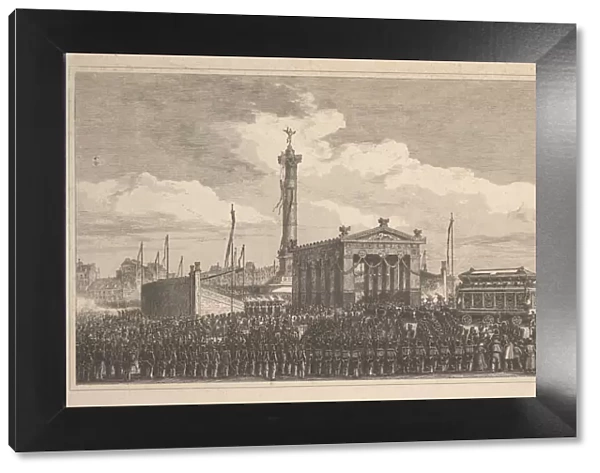 Ceremonie de l inauguration de la colonne de juillet, 1840, 1840