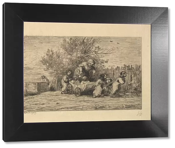 The Heirs to the Cart, 1861. Creator: Charles Francois Daubigny