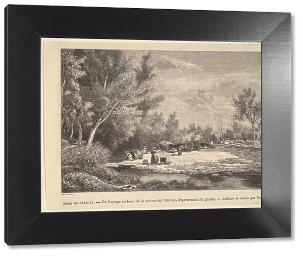 Salon de 1850-51. Landscape along the shores of the river Oullins, 1850-51