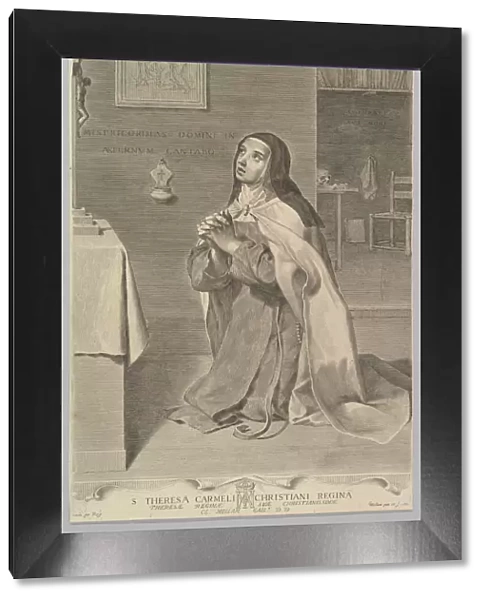 St. Theresa Kneeling in Prayer, 1661. Creator: Claude Mellan