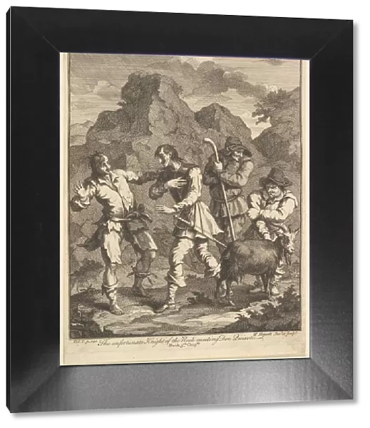 Don Quixote and the Knight of the Rock (Six Illustrations for Don Quixote), 1756 or after