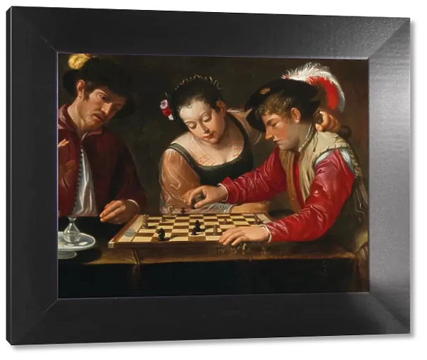 Chess players, 17th century. Creator: Caravaggio, Michelangelo, (after)