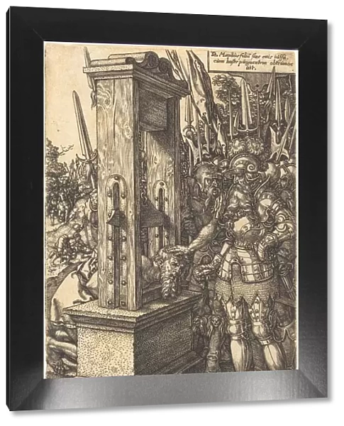 Titus Manlius Beheading His Son, 1553. Creator: Heinrich Aldegrever