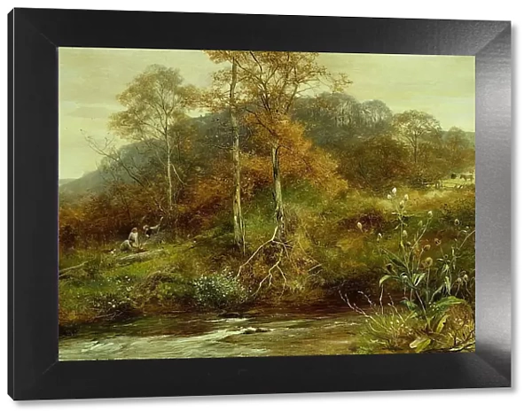 Autumn River Scene, The Brook, 1889. Creator: David Bates