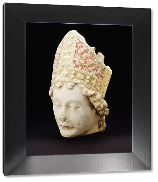 Head of a Bishop, c. 1500. Creator: Unknown