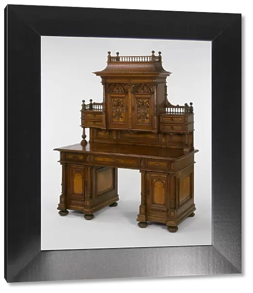 Desk and Bookcase, 1893. Creator: Ladislaus Zdzieblowski