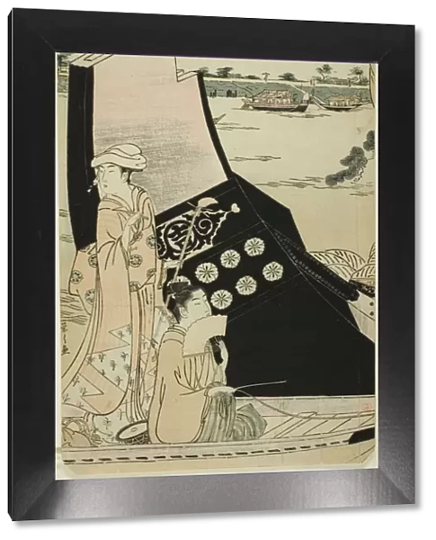 Women on a Pleasure Boat, c. 1790. Creator: Hosoda Eishi