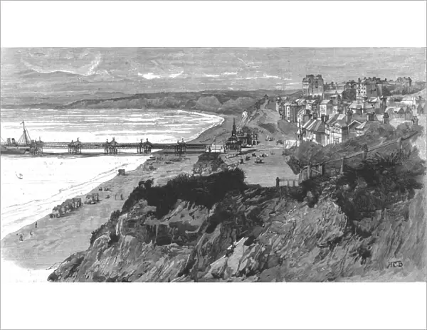 Visit of the Prince of Wales to Bournemouth; View of Bournemouth form the East Cliff, 1890. Creator: Unknown