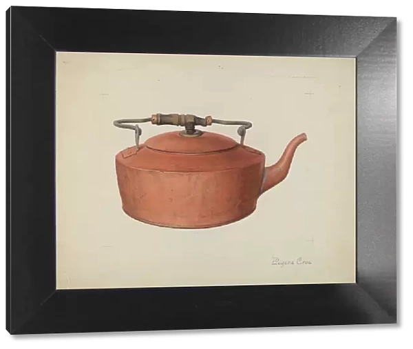 Copper Tea Kettle, c. 1939. Creator: Eugene Croe
