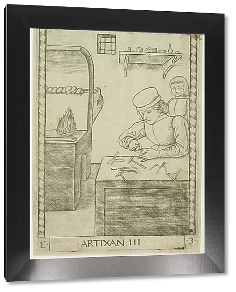 The Artisan, plate three from The Ranks and Conditions of Men, c.1465. Creator: Unknown