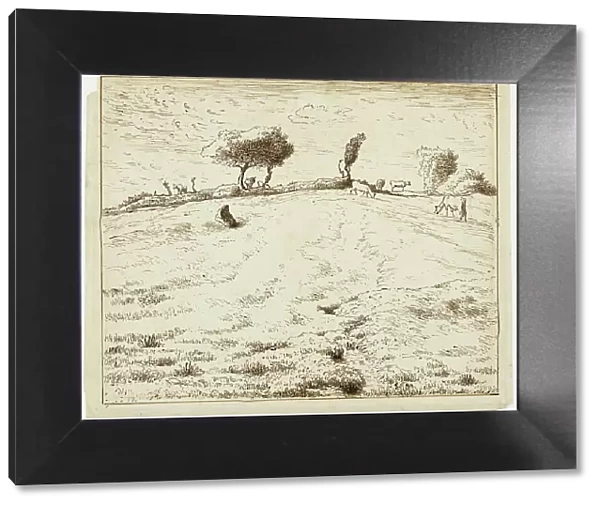 Landscape - Hillside in Gruchy, Normandy, 1869 / 70. Creator: Jean Francois Millet