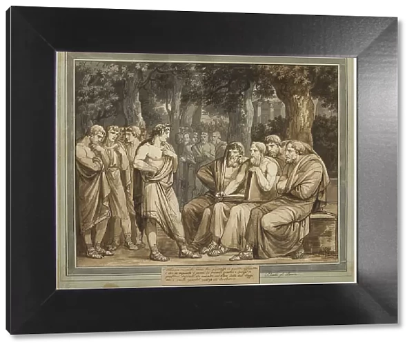 Telemachus Describes How He Was Admitted into the Assembly in Crete, from The... 1808. Creator: Bartolomeo Pinelli