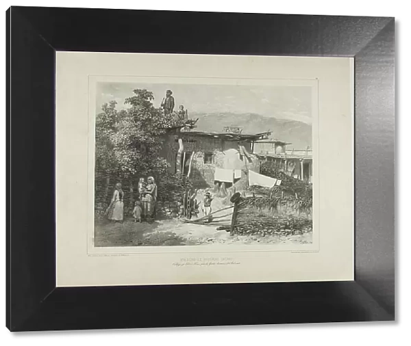 Tartar Peasants Homes in the Village of Déré-Koui, near Yalta, Crimea, August 31, 1837, 1841. Creator: Auguste Raffet